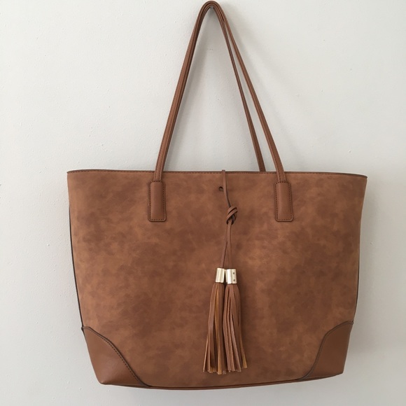 Target Handbags - Tote Two Bags Tan Tassels Shoulder Bag Target A +